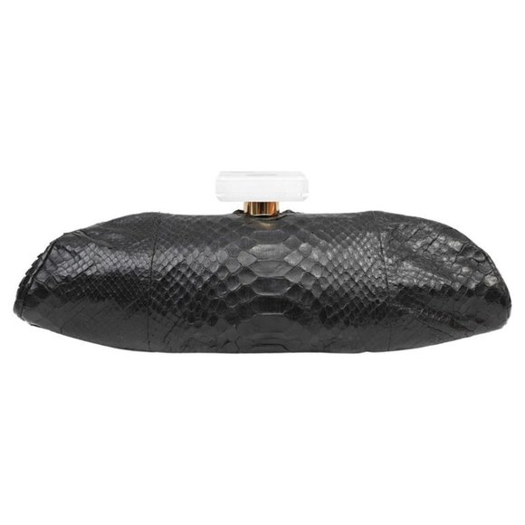 Chanel Black Python Clutch - Picture 4 of 6